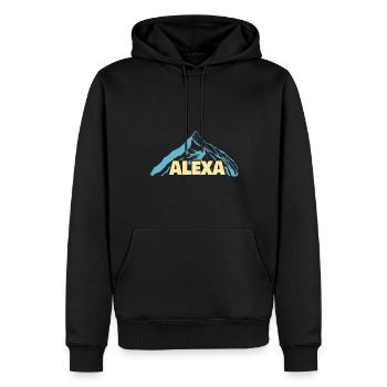 Frauenname Alexa - Männer Premium Bio Hoodie - Schwarz - Vorne - Nico (187cm)