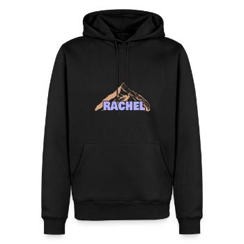 Idée cadeau Rachel - Sweat à capuche Premium bio Homme - noir - Devant - Nico (187cm)