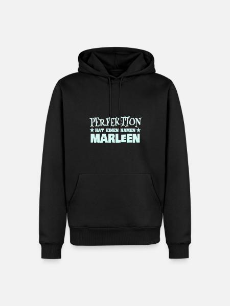 Frauenname Marleen - Männer Premium Bio Hoodie - Schwarz