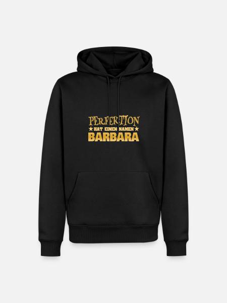 Perfektion Barbara - Männer Premium Bio Hoodie - Schwarz