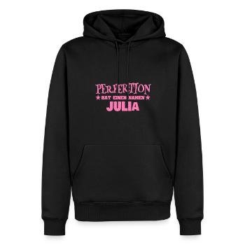 Geschenk für Julia - Männer Premium Bio Hoodie - Schwarz - Vorne - Nico (187cm)