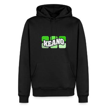 Keano comme nom - Sweat à capuche Premium bio Homme - noir - Devant - Nico (187cm)