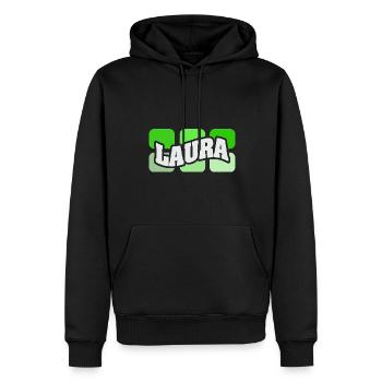 Cadeau pour Laura - Sweat à capuche Premium bio Homme - noir - Devant - Nico (187cm)