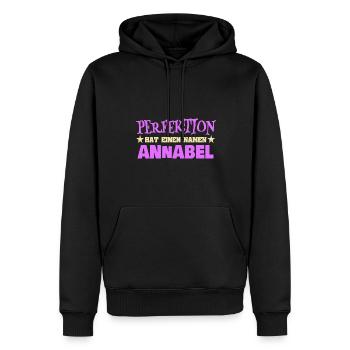 Annabel als Frauenname - Männer Premium Bio Hoodie - Schwarz - Vorne - Nico (187cm)