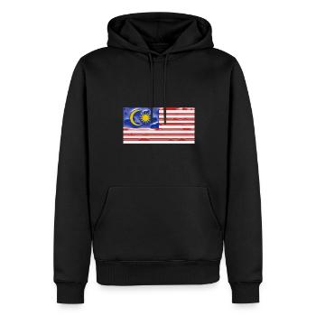 Malaysia - Männer Premium Bio Hoodie - Schwarz - Vorne - Nico (187cm)