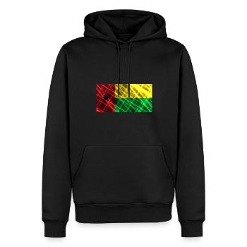 Geschenk für Bissau - Männer Premium Bio Hoodie - Schwarz - Vorne - Nico (187cm)