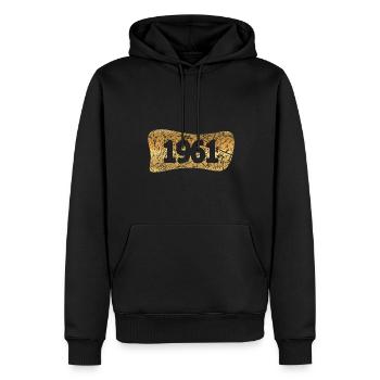 Goldbarrren 1961 - Sweat à capuche Premium bio Homme - noir - Devant - Nico (187cm)
