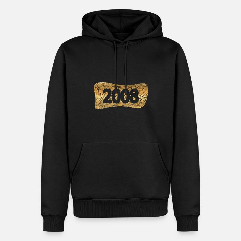 Goldbarrren 2008 - Männer Premium Bio Hoodie - Schwarz