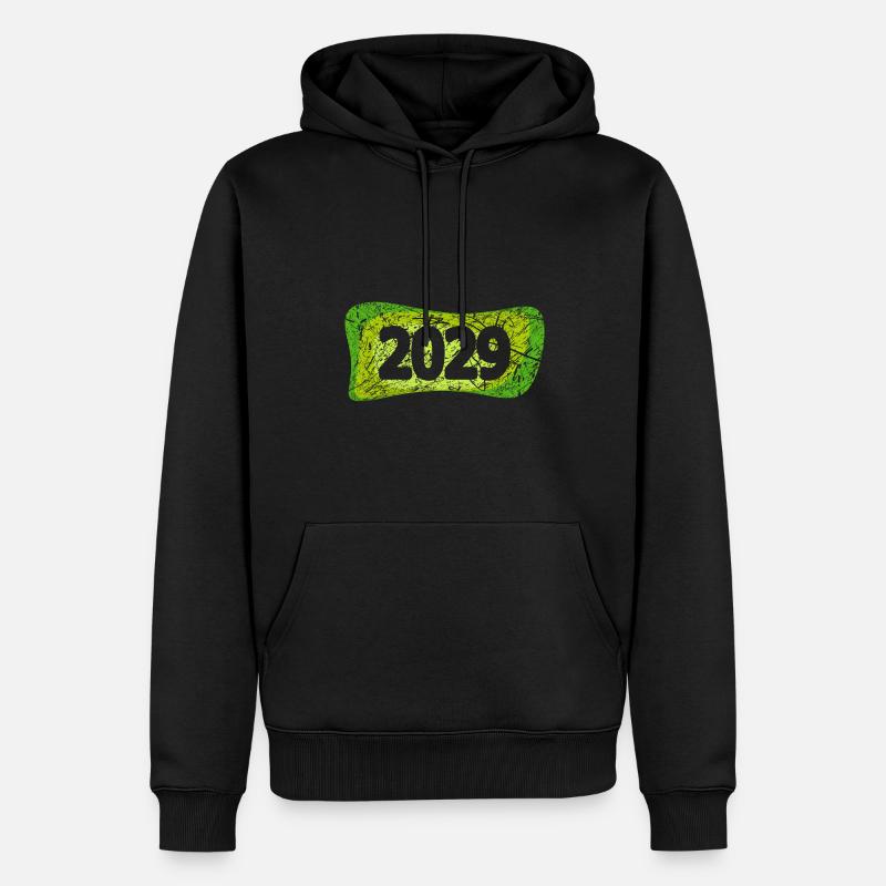 2029 - Männer Premium Bio Hoodie - Schwarz