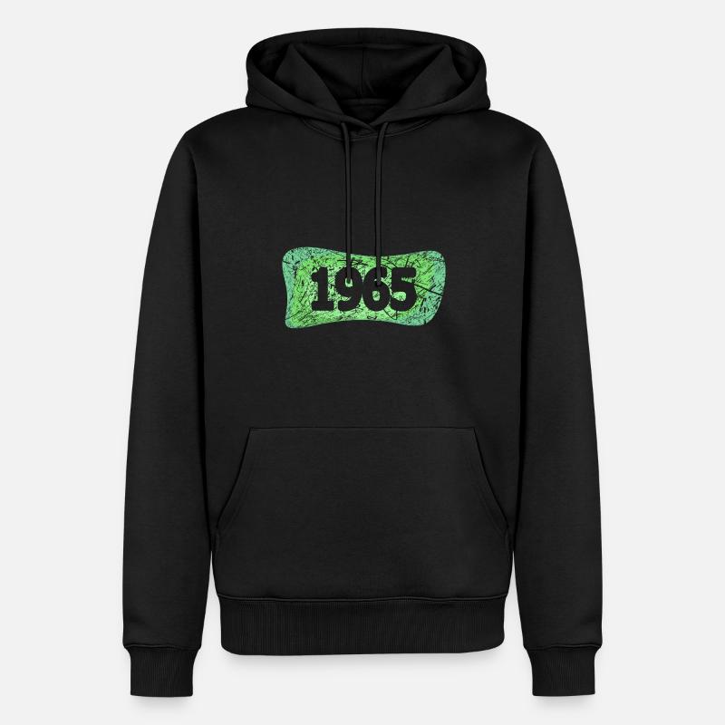 1965 1965 - Sweat à capuche Premium bio Homme - noir