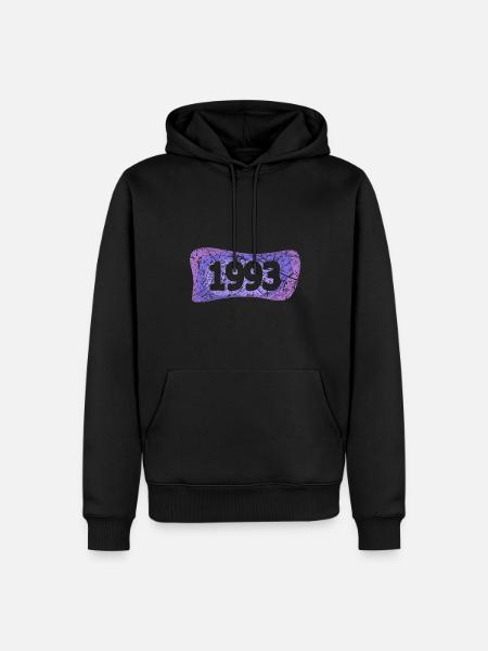 1993 - Männer Premium Bio Hoodie - Schwarz