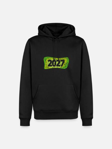 Rayures 2027 - Sweat à capuche Premium bio Homme - noir
