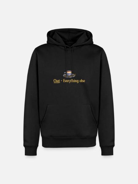 Chai Tea Masala Chai - Men’s Premium Organic Hoodie - black