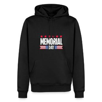 Memorial Day USA American Veterans Military P - Men’s Premium Organic Hoodie - black - Front - Nico (187cm)