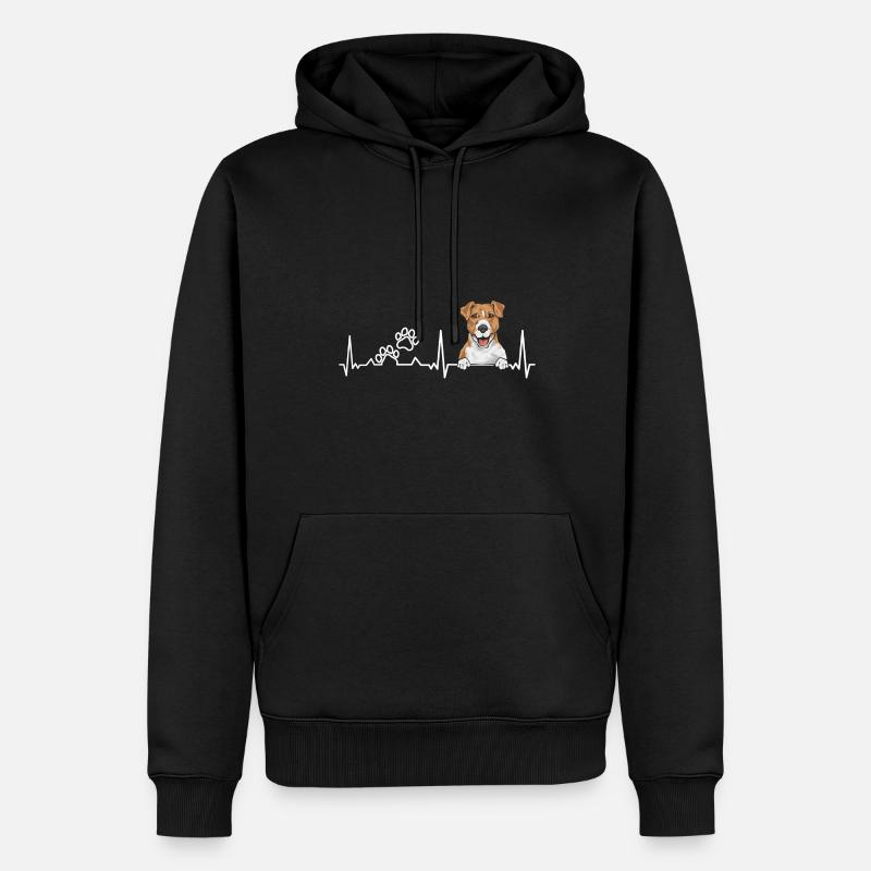Jack Russell Terrier - Männer Premium Bio Hoodie - Schwarz