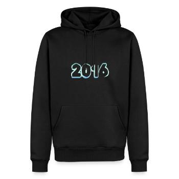 2016 - Sweat à capuche Premium bio Homme - noir - Devant - Nico (187cm)