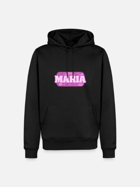 Maria - Men’s Premium Organic Hoodie - black