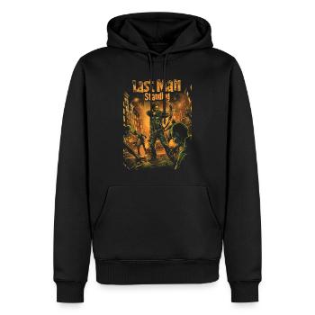 Zombie Apocalypse - Last Man Standing 02 - Men’s Premium Organic Hoodie - black - Front - Nico (187cm)