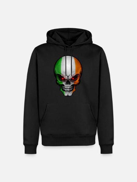 Skull Ireland - Men’s Premium Organic Hoodie - black
