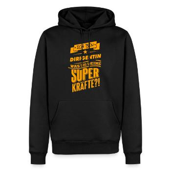 Be a hero - Dirigentin Geschenk - Männer Premium Bio Hoodie - Schwarz - Vorne - Nico (187cm)