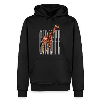 Giraffe - Männer Premium Bio Hoodie - Schwarz - Vorne - Nico (187cm)