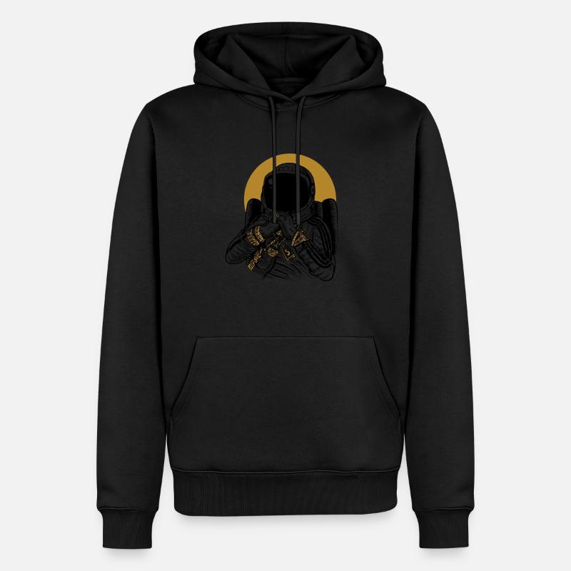 Espace Dee Jay - Sweat à capuche Premium bio Homme - noir