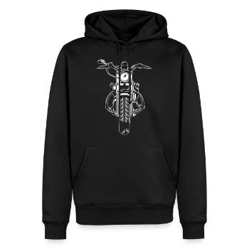 Chopper / motorcycle 07_white - Men’s Premium Organic Hoodie - black - Front - Nico (187cm)