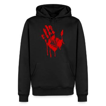 main de zombie - Sweat à capuche Premium bio Homme - noir - Devant - Nico (187cm)