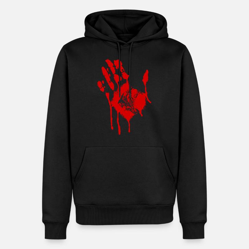 Zombie-Hand - Männer Premium Bio Hoodie - Schwarz