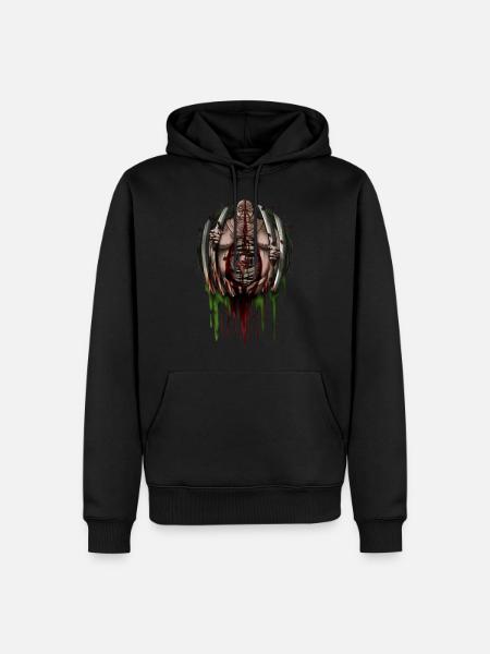 fat Monster - Men’s Premium Organic Hoodie - black