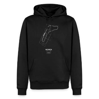MONZA CIRCUIT - ITALIEN - Männer Premium Bio Hoodie - Schwarz - Vorne - Nico (187cm)