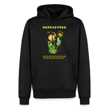 Le souffleur - Sweat à capuche Premium bio Homme - noir - Devant - Nico (187cm)