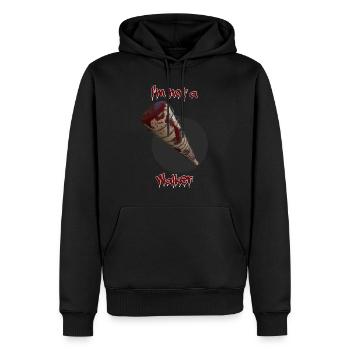 Batte de baseball avec barbelé. - Sweat à capuche Premium bio Homme - noir - Devant - Nico (187cm)