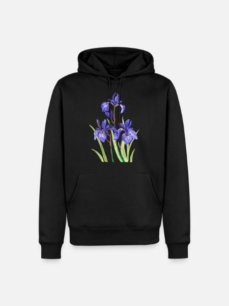 Irises - Men’s Premium Organic Hoodie - black