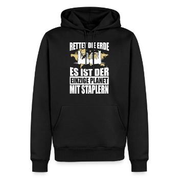 ENTREPOSAGE ENTREPOSAGE ENTREPOSAGE CADEAU CADEAU - Sweat à capuche Premium bio Homme - noir - Devant - Nico (187cm)
