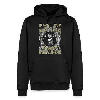 WingTsun Everywhere - Sweat à capuche Premium bio Homme - noir - Devant - Nico (187cm)