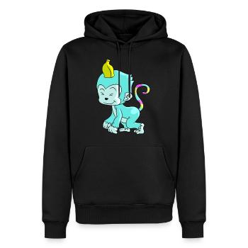 Affe Einhorn Banane Baby Kind Geschenk - Männer Premium Bio Hoodie - Schwarz - Vorne - Nico (187cm)