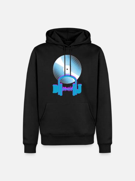 dj - Men’s Premium Organic Hoodie - black