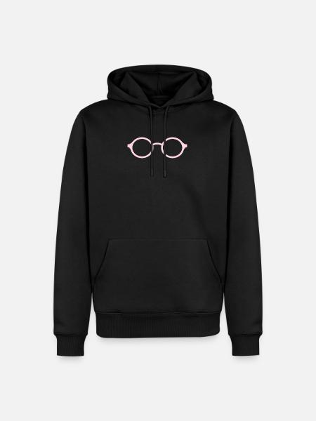 pink glasses - Men’s Premium Organic Hoodie - black