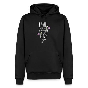 romantischer Liebesbeweis - Männer Premium Bio Hoodie - Schwarz - Vorne - Nico (187cm)