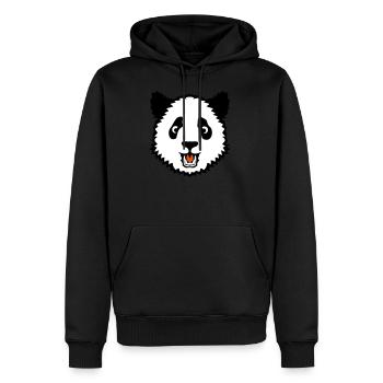 Panda Kopf Tier Teddybär 130 2 - Männer Premium Bio Hoodie - Schwarz - Vorne - Nico (187cm)
