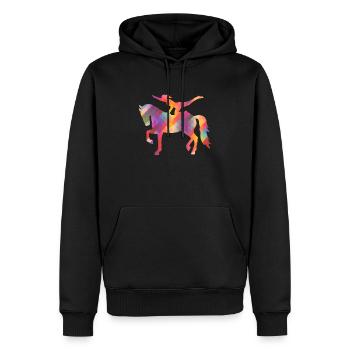 Vaulting: Volti makes flag on the horse - Men’s Premium Organic Hoodie - black - Front - Nico (187cm)