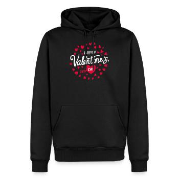 Valentinstag - Männer Premium Bio Hoodie - Schwarz - Vorne - Nico (187cm)