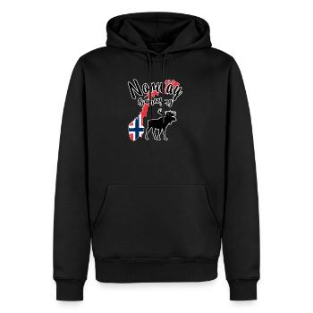 Norwegen ist amüsant - Männer Premium Bio Hoodie - Schwarz - Vorne - Nico (187cm)