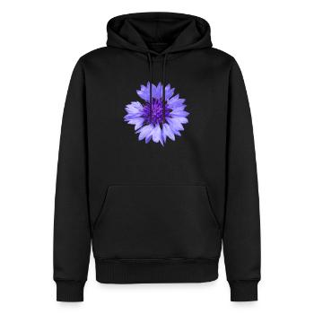 bleuet bleu, fleur, fleurs, fleurs, fleurs, jardin - Sweat à capuche Premium bio Homme - noir - Devant - Nico (187cm)