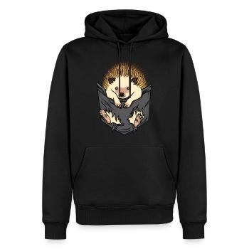 Igel-Tag-Tasche Niedliche Tier-Liebes-Igel - Männer Premium Bio Hoodie - Schwarz - Vorne - Nico (187cm)