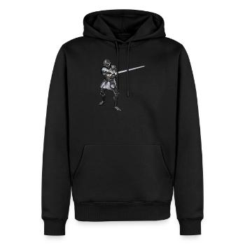chevalier - Sweat à capuche Premium bio Homme - noir - Devant - Nico (187cm)