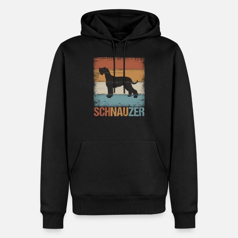 Schnauzer Hund Hundehalter Geschenkidee - Männer Premium Bio Hoodie - Schwarz