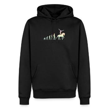 Reitschule Voltigieren Volti Evolution - Männer Premium Bio Hoodie - Schwarz - Vorne - Nico (187cm)