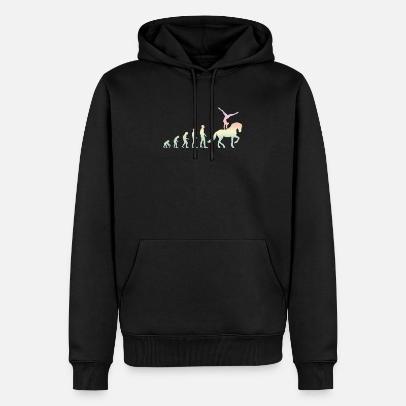École d'équitation Volti Evolution - Sweat à capuche Premium bio Homme - noir